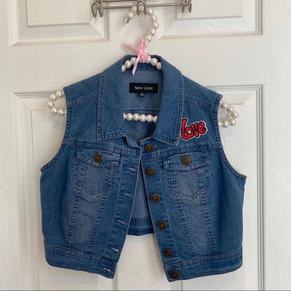 Valentines Day Jean vest - Picture 1 of 9